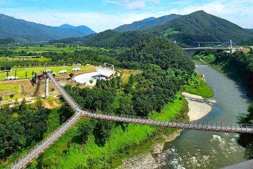 漢灘江Y字吊橋