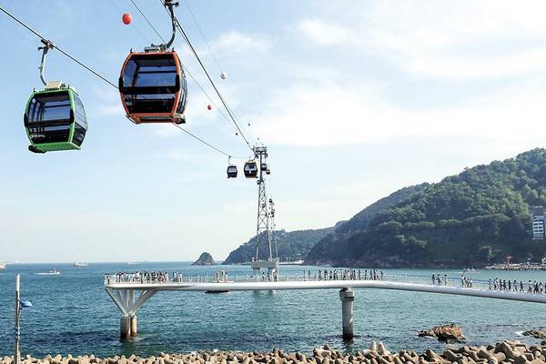 【限時限量】歡樂釜山.樂天世界.松島纜車.藍色海岸列車.文青白淺灘5日(一站彩妝)