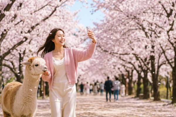 【韓國】韓國精選一日遊【賞櫻路線】伊甸園櫻花路慶典、南怡島、江村鐵路自行車、羊駝牧場、晨靜樹木園、小法國村、小義大利村、加平海棠鳥園、三岳山、樂高樂園｜首爾出發