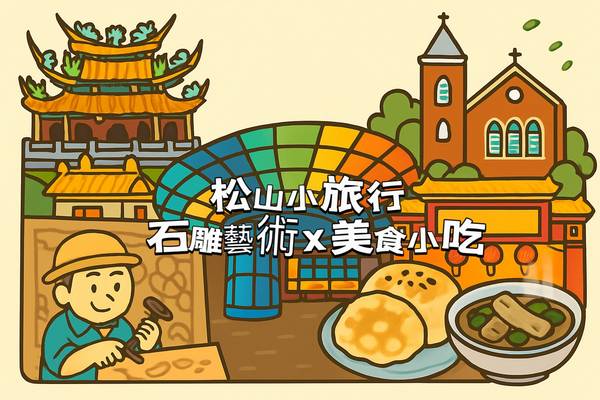 【城市故事行旅】台北｜松山小旅行｜石雕藝術 x宗教百景x美食小吃