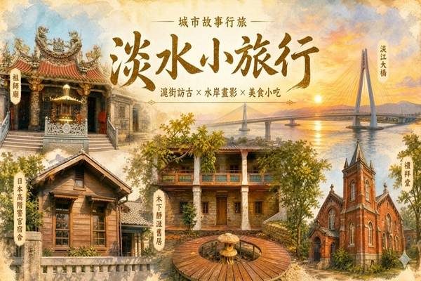 【城市故事行旅】新北｜淡水小旅行｜滬街訪古×水岸畫影×美食小吃