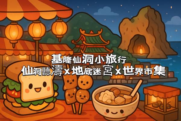 【城市故事行旅】新北｜基隆仙洞小旅行｜仙洞聽濤×地底迷宮×世界市集