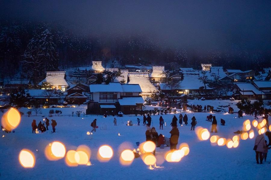 【美山雪燈廊】大阪環球.近江La Collina奈良京都美山町戲雪五日