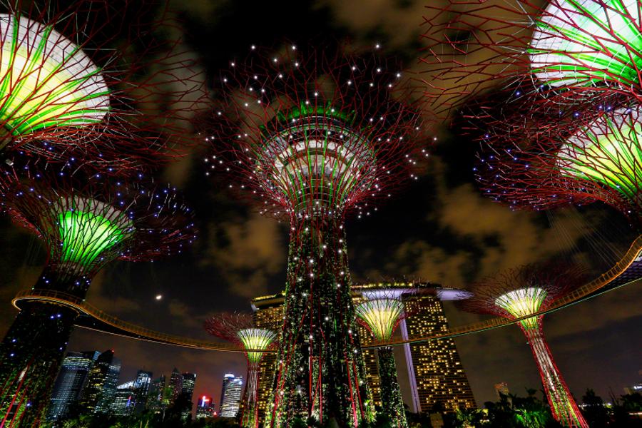 新加坡旅遊 星光秀 濱海灣燈光秀＋世界遺產植物園＋丹絨比艾國家公園5日