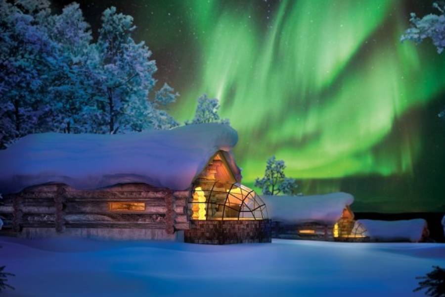 【微奢北歐】雙享極光屋保證入住、破冰船、帝王蟹、聖誕老人、滑雪樂11日