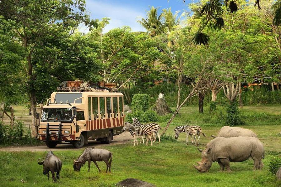 【峇里島包車自由行】狩獵小屋野生動物園 + 努沙杜瓦區5星度假酒店自由行5日(長榮/華航-贈一日包車遊)