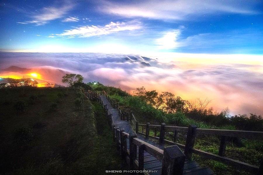 阿里山唯美茶園二延平步道、奮起湖、烤蚵吃到飽、洋紅風鈴木、布袋鹽田三日