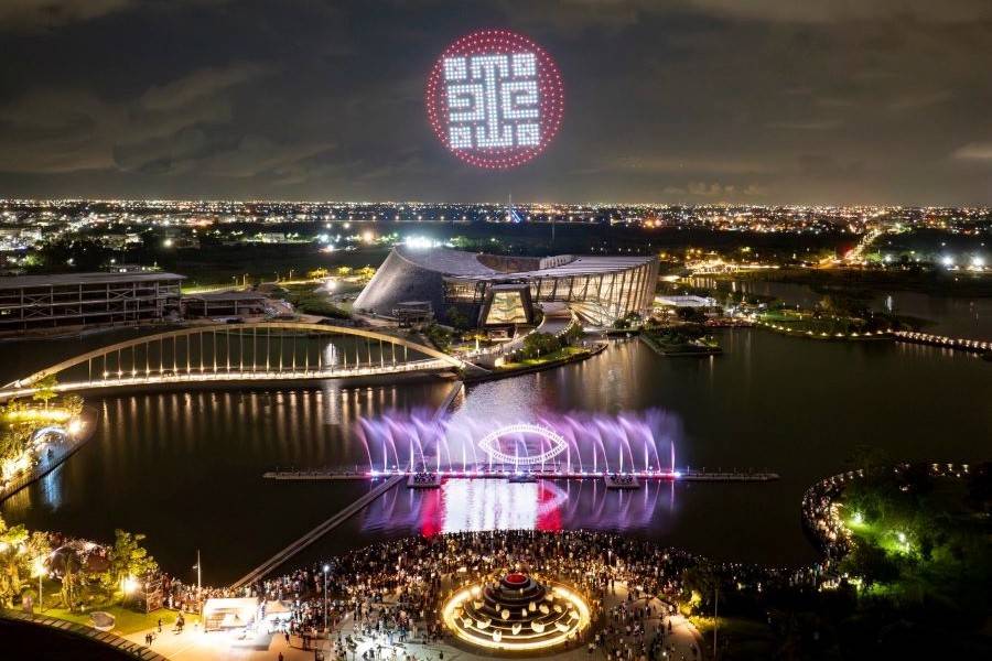 雲嘉山海風1314茶園、全台最大魁星爺、台灣鯛風味餐、故宮南院水舞二日