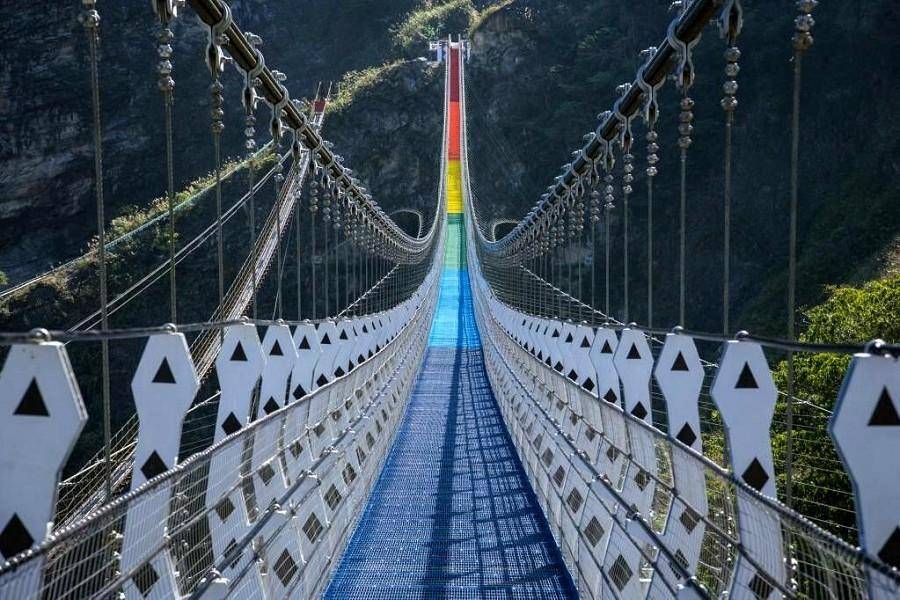跨越峽谷・凌空賞飛瀑】雙龍瀑布～七彩吊橋・浙江廊橋・水里徠|旅遊